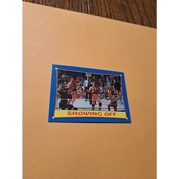 Vintage 1987 WWF Topps Trading Card 63 Hart Foundation Showing Off Wrestling - Picture 1 of 2